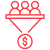 an icon presenting low conversions of Linkedin lead generation strategies