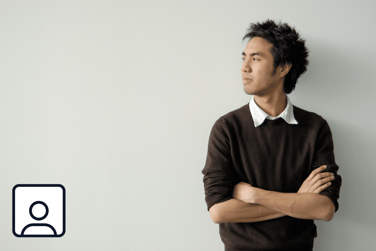 A man posing for a LinkedIn profile photo